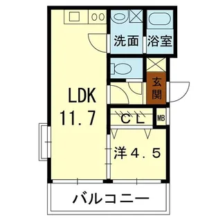 ヒーローマンション国府【1階】の間取り