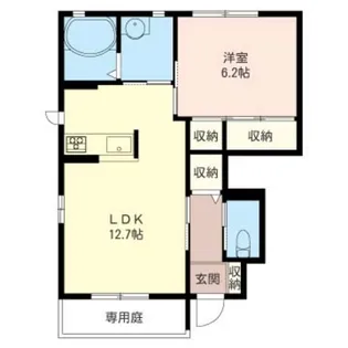 シャローム E シャーメゾン【1階】の間取り