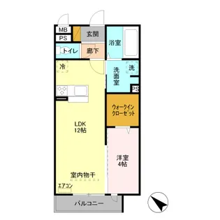 イルソーレ吉川美南 ヴェルデ【1階】の間取り