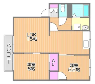 サンサリーレ藤崎【2階】の間取り