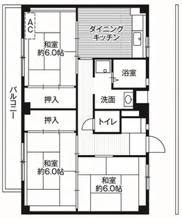 ビレッジハウス善部【3階】の間取り