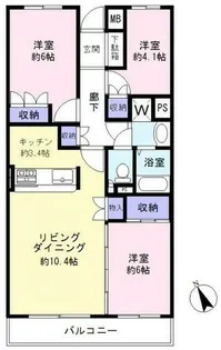 アドリーム逗子披露山【2階】の間取り