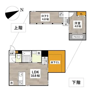 ADC緑町マーレIII【1階】の間取り