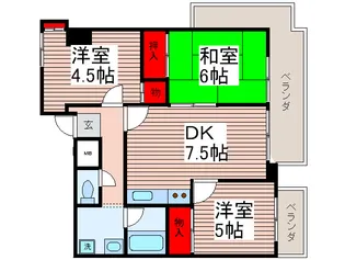 広友川口マンション【7階】の間取り