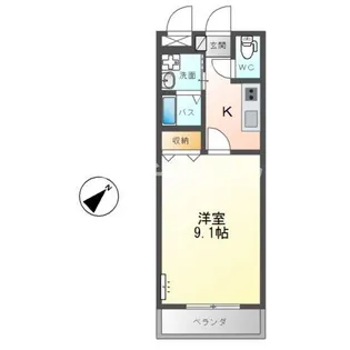 コンフォールTwo(コンフォールConfort Two)【2階】の間取り