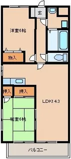 ベルフォーレ澤井【1階】の間取り