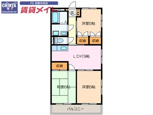 グランホワイエシャトレ B棟【1階】の間取り