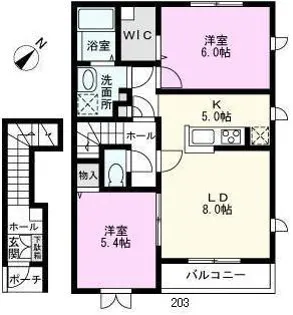 ルミエール【2階】の間取り