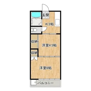 田島ハイツA【1階】の間取り