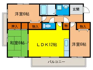ペイサージュ宝塚【3階】の間取り