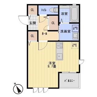El CieloB棟【1階】の間取り