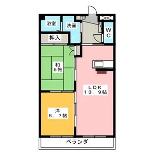 プラゼール【5階】の間取り