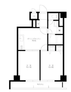 中銀新橋マンシオン【6階】の間取り