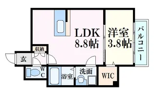リノリノアパートメント広島エキキタ【2階】の間取り