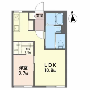コーポユー【1階】の間取り