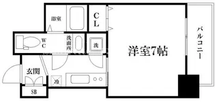 ラシュレエグゼ本町【15階】の間取り
