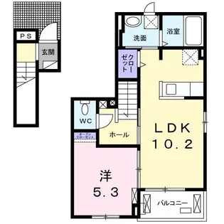 セントレア【2階】の間取り