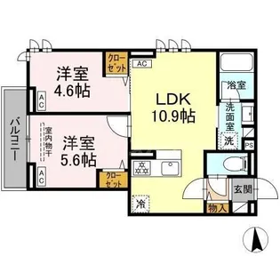 セレスティア西尾久【3階】の間取り