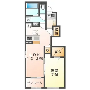 アレグロ ヴィヴァーチェ B【1階】の間取り