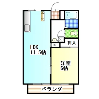 GHハイツ【1階】の間取り