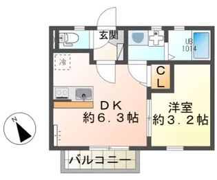 サンコスモ谷野町II【1階】の間取り