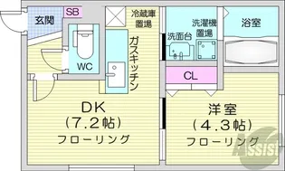 コローレN18W6【2階】の間取り