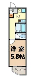 プランドール雅ビル1【5階】の間取り