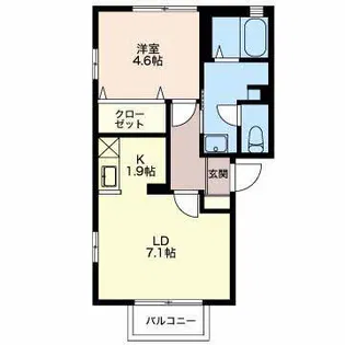 ラフィードE【2階】の間取り