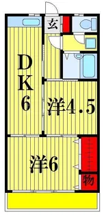 第二平和マンション【4階】の間取り