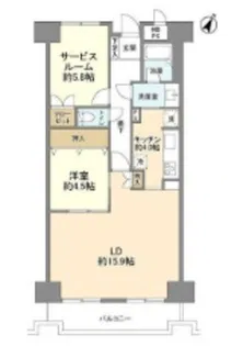 ダイアパレスステーションプラザ船橋【10階】の間取り