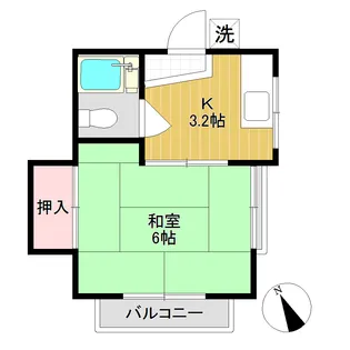 ポニー海神【2階】の間取り