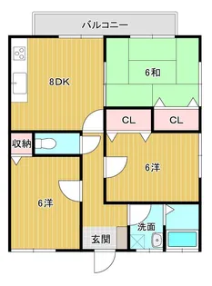 クローバ4L【2階】の間取り