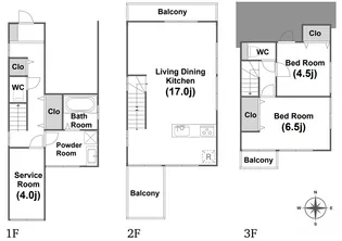 東京都北区王子4【一戸建】の間取り