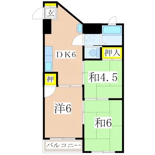 公園ビル【6階】の間取り