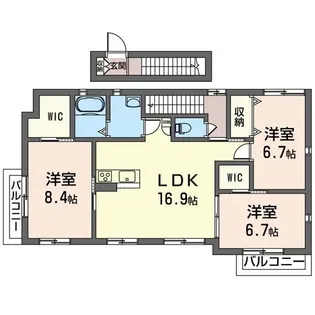 ◆プチメゾンエスト シャーメゾン【2階】の間取り