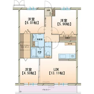 モルゲンロート【1階】の間取り