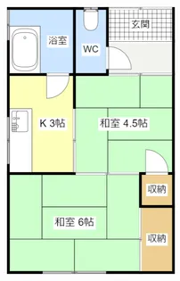 コーポ与進【1階】の間取り