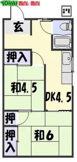 森本学園前貸店舗(住居)【2階】の間取り