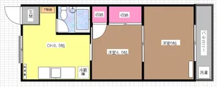 富士マンション【3階】の間取り