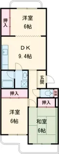 ナカスギマンション【2階】の間取り
