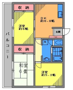 洗足池コーポラス【3階】の間取り