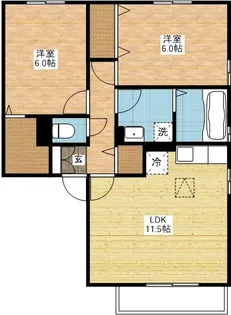 パルテールY【2階】の間取り