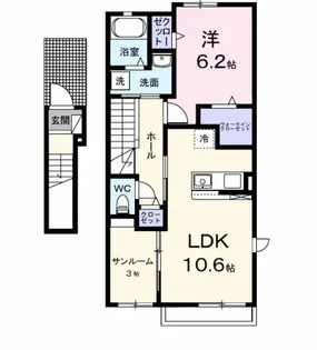 茨城県水戸市酒門町【アパート】の間取り