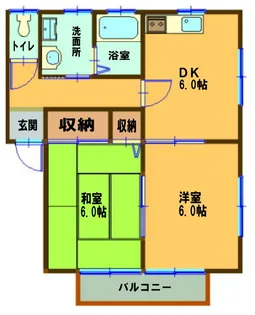 グリーンコーポ植木3号館【2階】の間取り