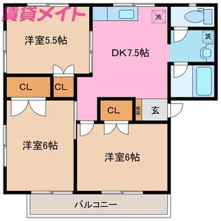 ドリームハイツ C【2階】の間取り