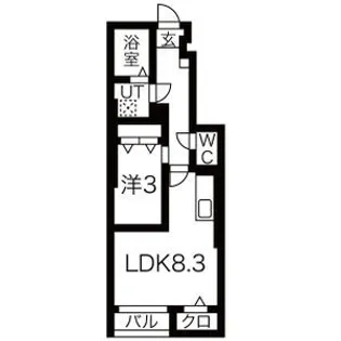 レジデンス南町【1階】の間取り