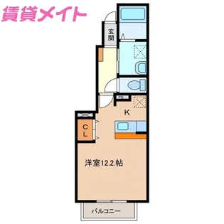 エアリー谷口B【1階】の間取り