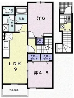 ジェルメ B【2階】の間取り