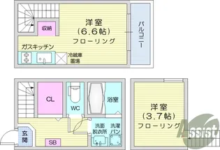 メルツ原町【1階】の間取り