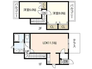 広島県広島市安芸区船越4【一戸建】の間取り